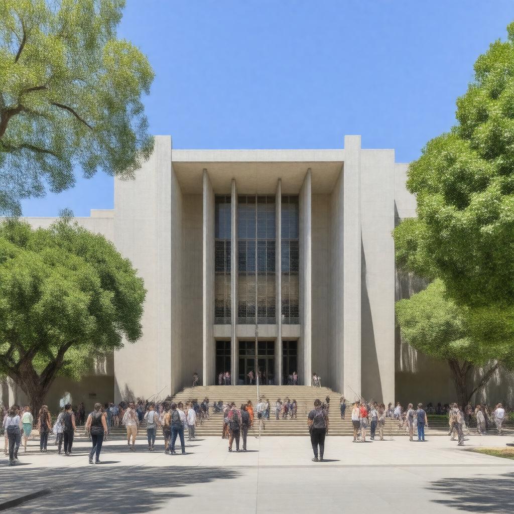 Click to view larger image AI-created image of Tomas Rivera Library