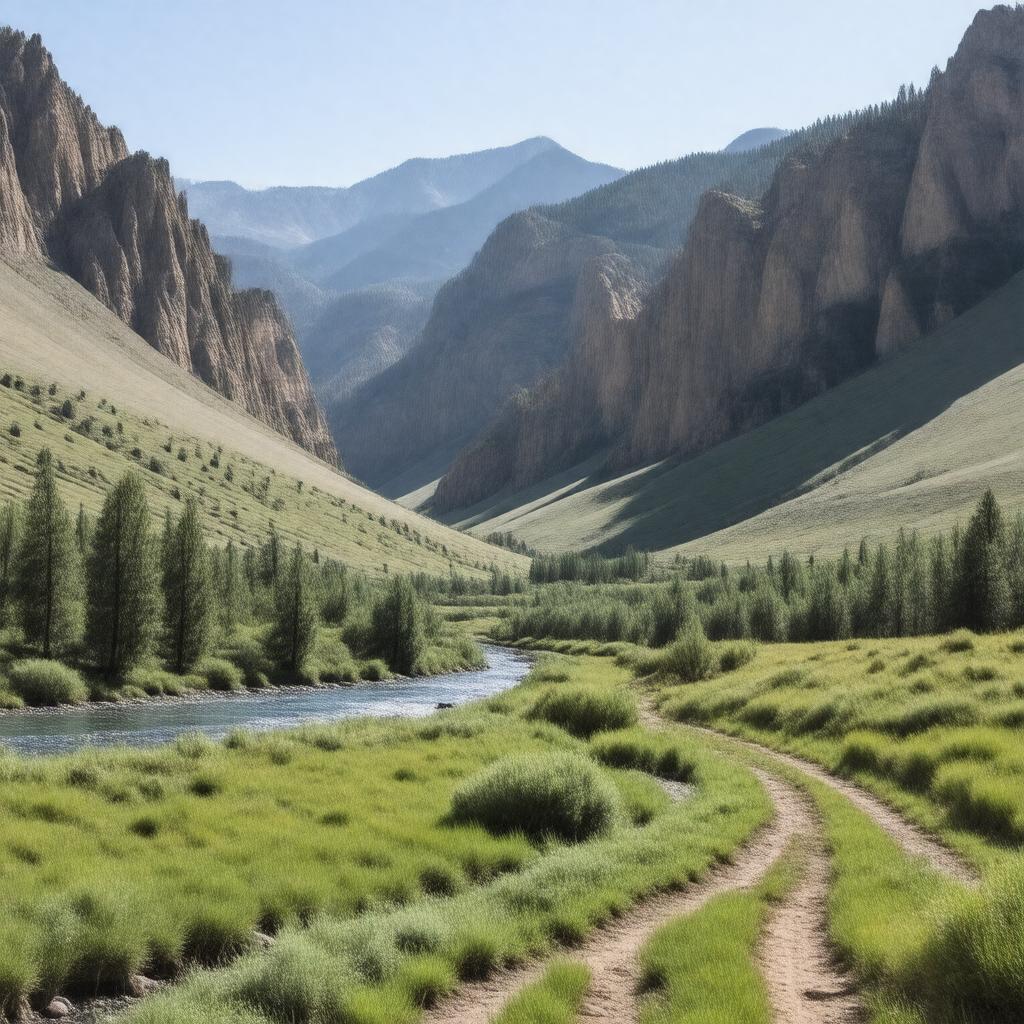 AI-created image of Tongue River Canyon