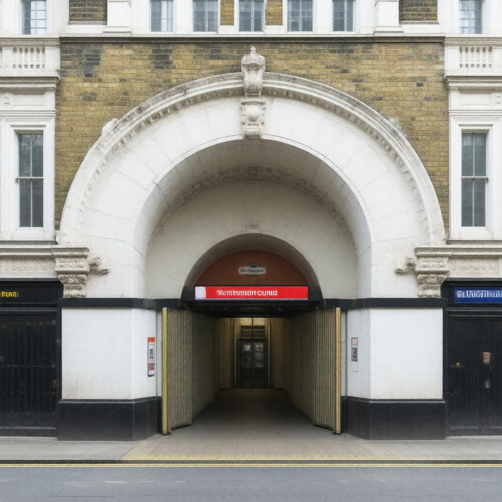AI-created image of Tottenham Court Road Underground Station