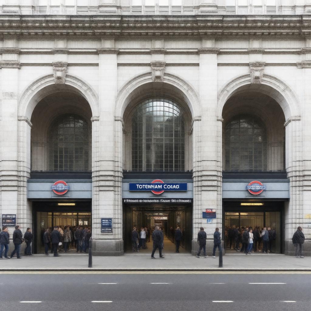 AI-created image of Tottenham Court Road station