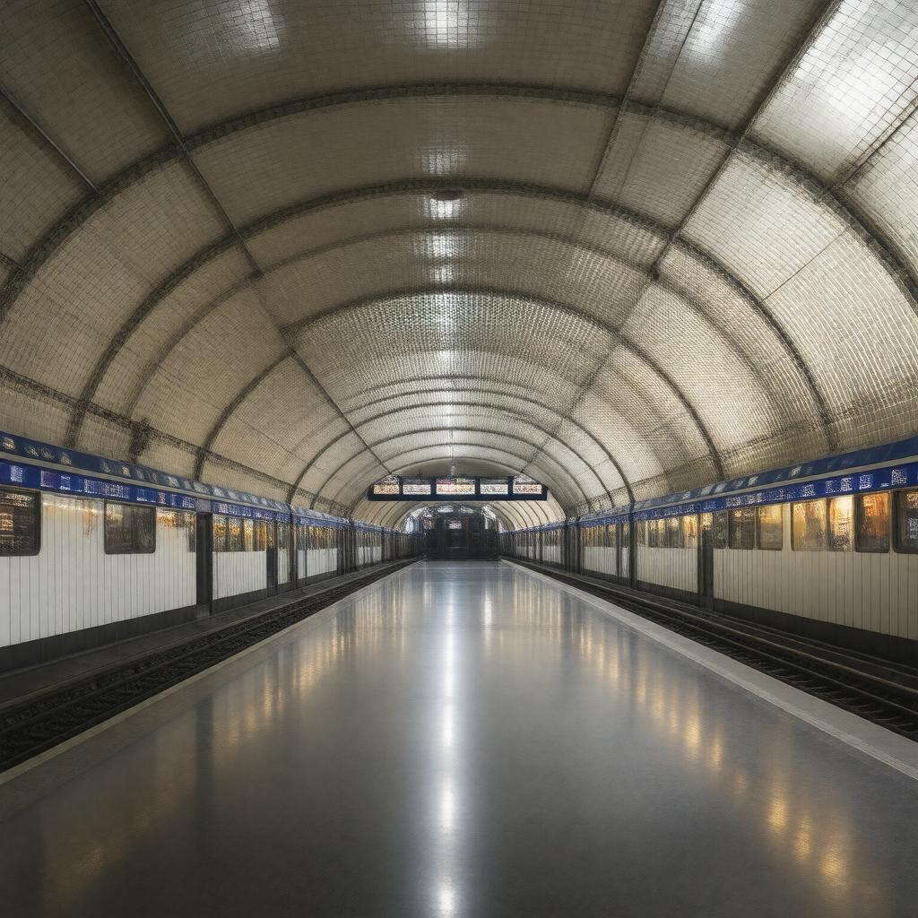 AI-created image of Tottenham Court Road tube station