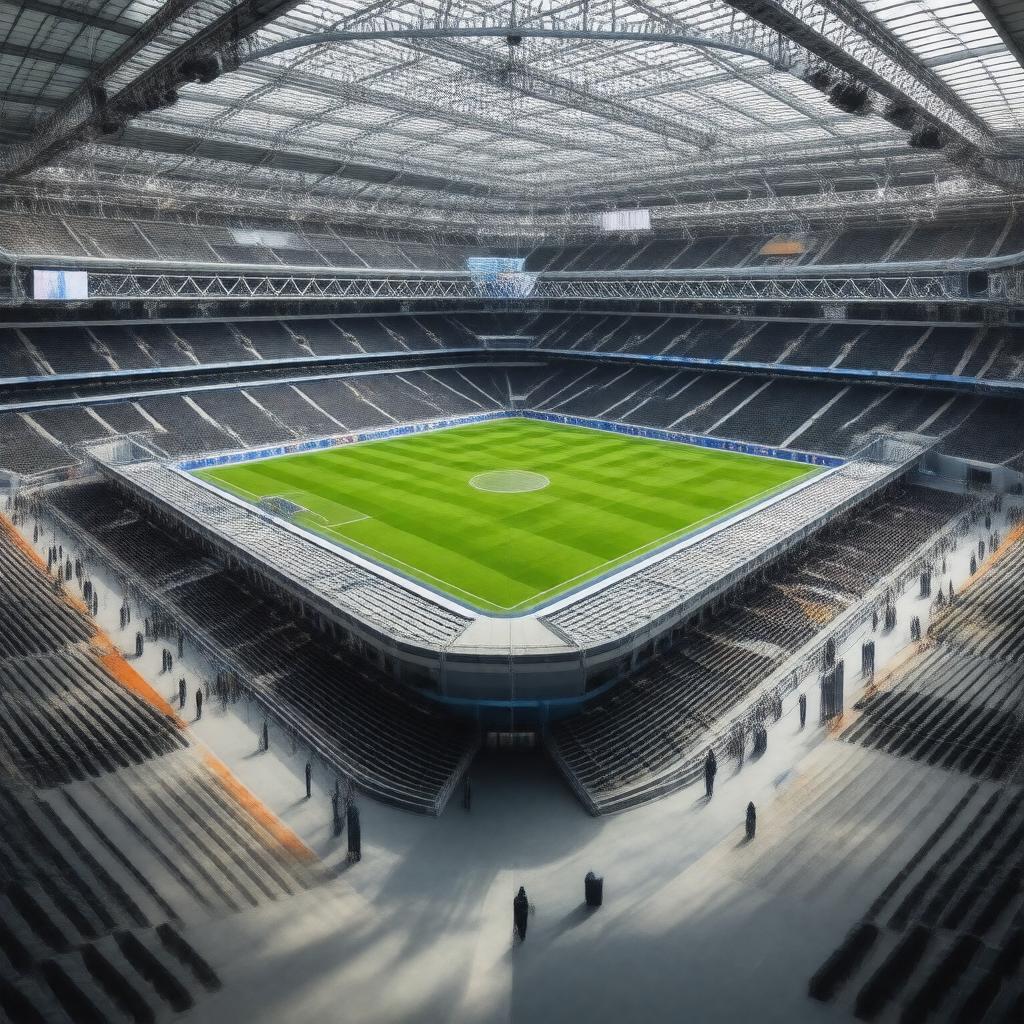 Click to view larger image AI-created image of Tottenham Hotspur Stadium