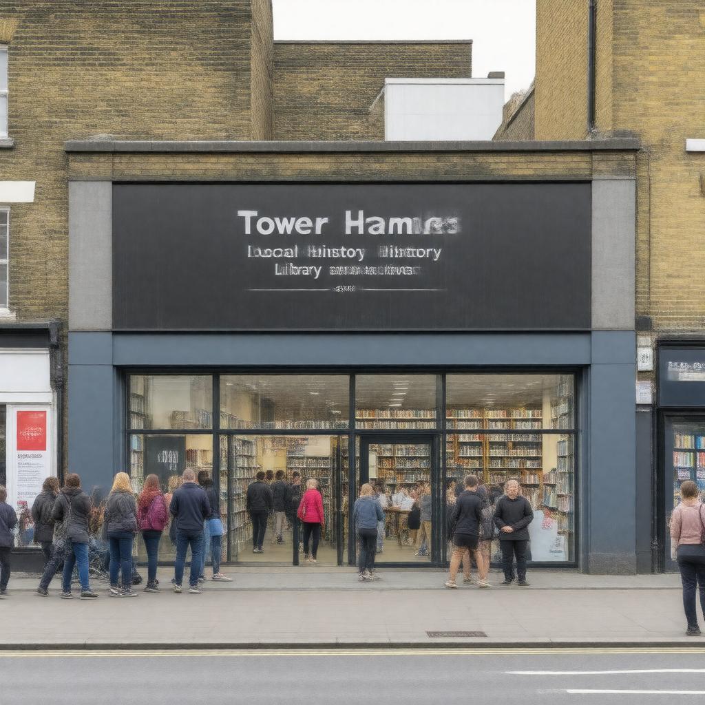 Click to view larger image AI-created image of Tower Hamlets Local History Library and Archives