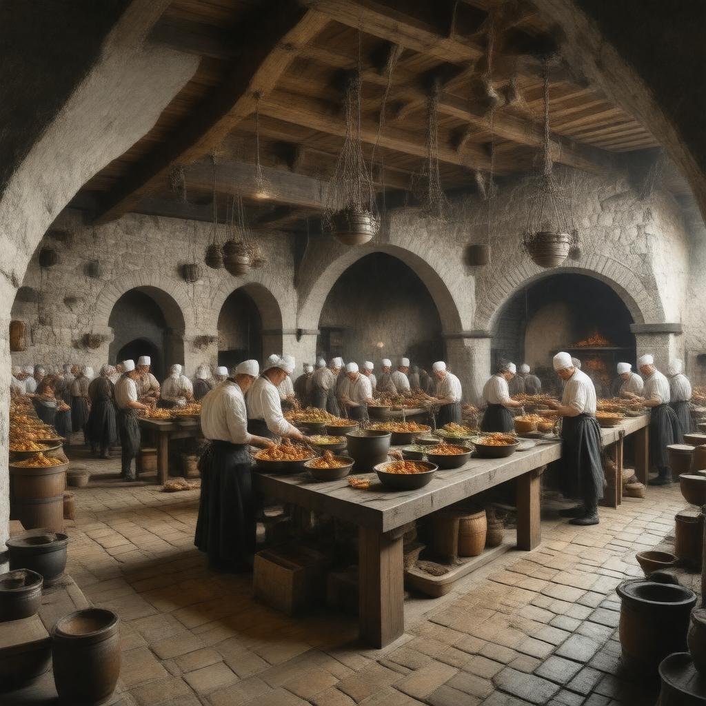 Click to view larger image AI-created image of Tower of London kitchens