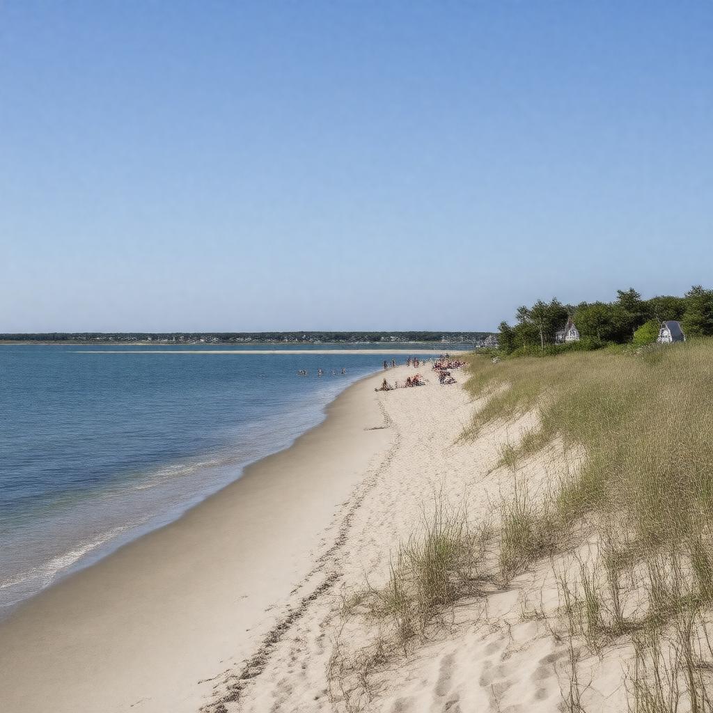 Click to view larger image AI-created image of Town Neck Beach