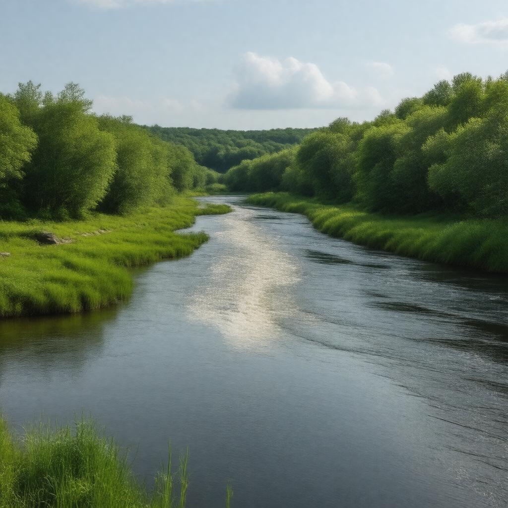 AI-created image of Town River