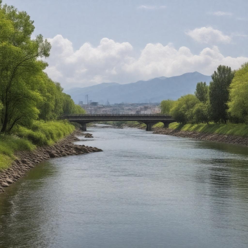 AI-created image of Toyohira River