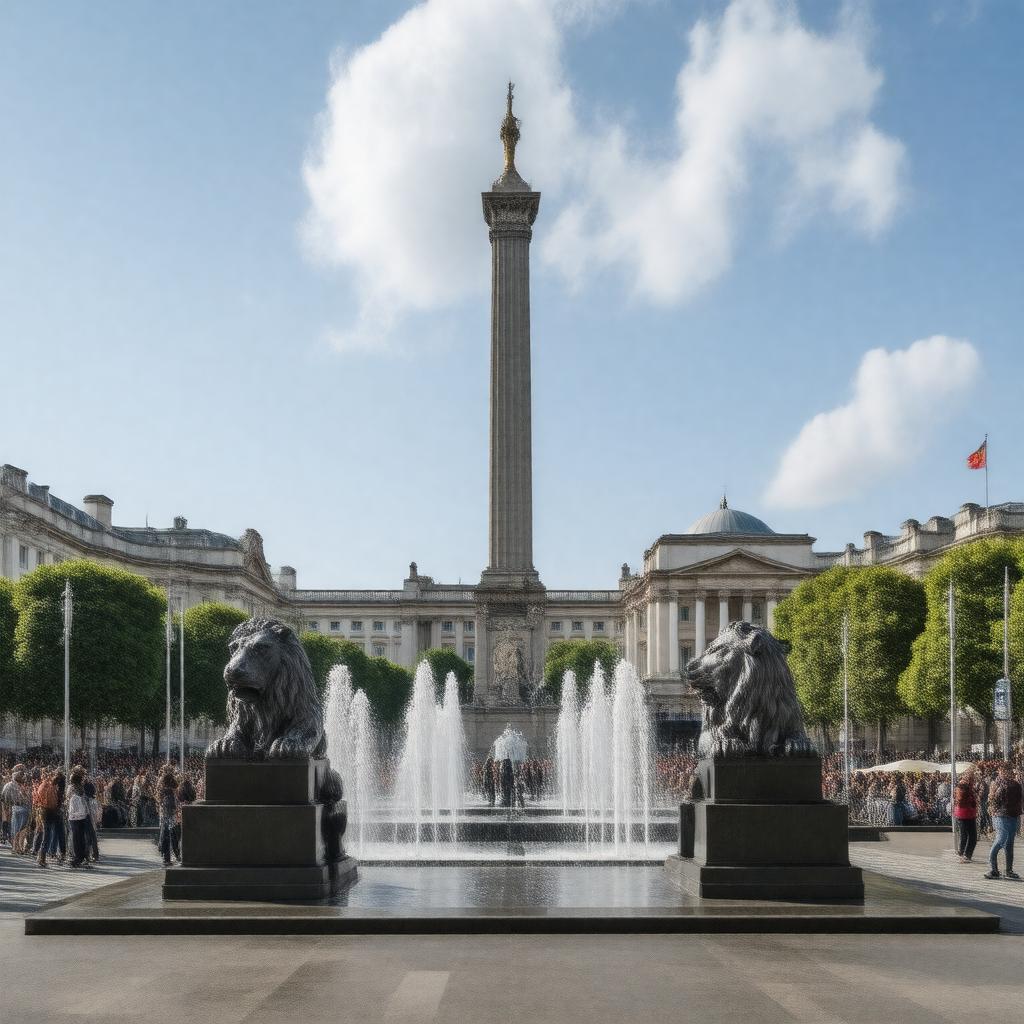 AI-created image of Trafalgar Square, London