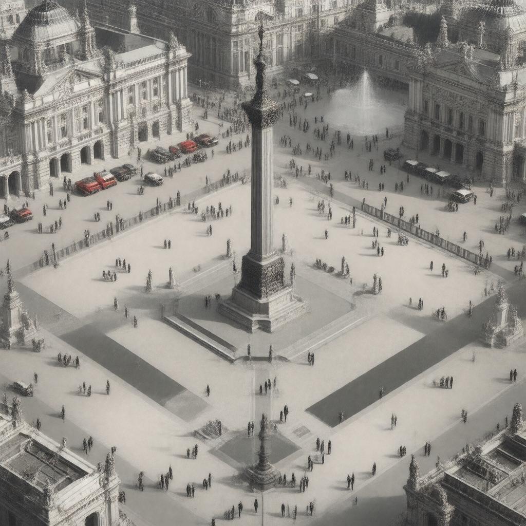 AI-created image of Trafalgar Square (layout)