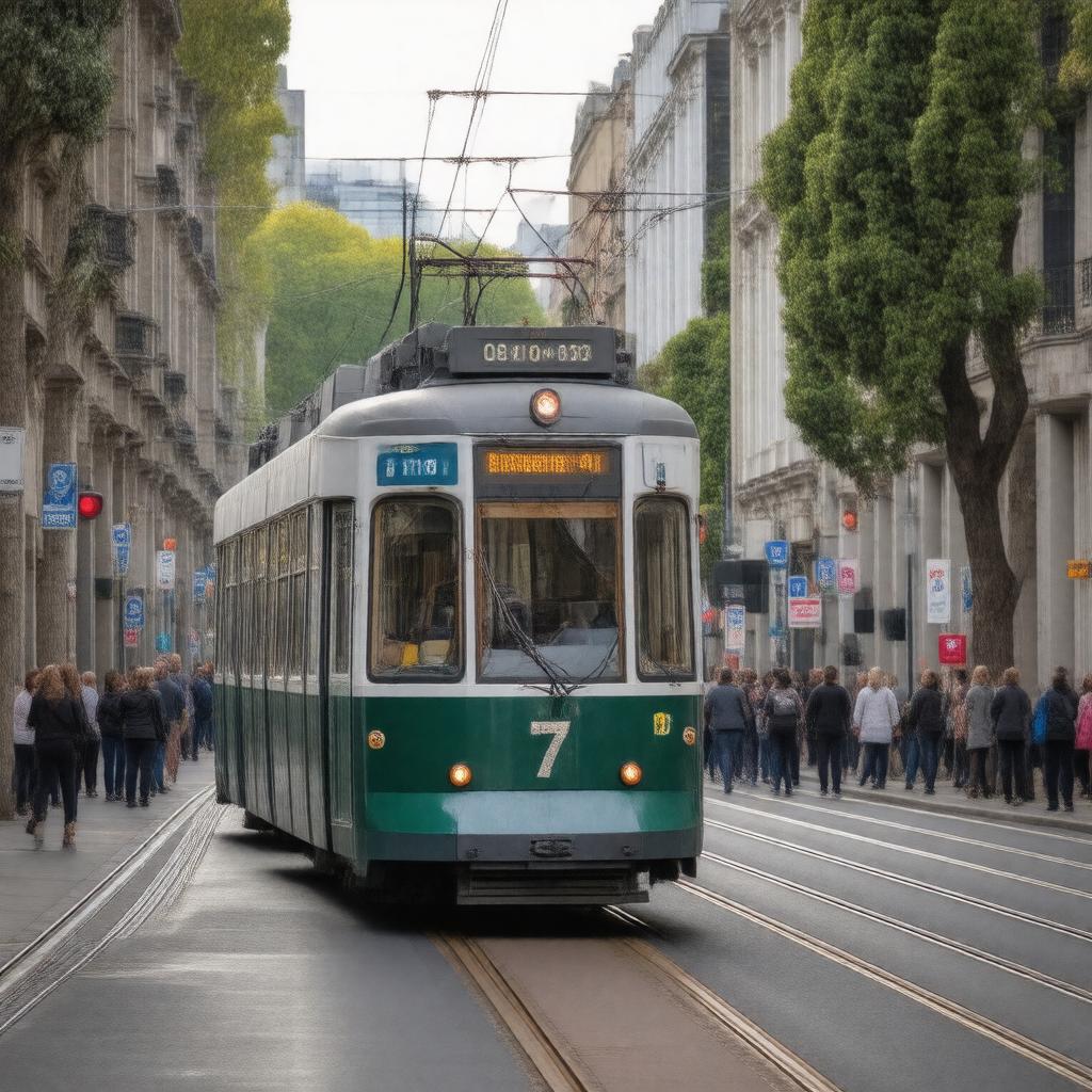 Click to view larger image AI-created image of Tram line 7