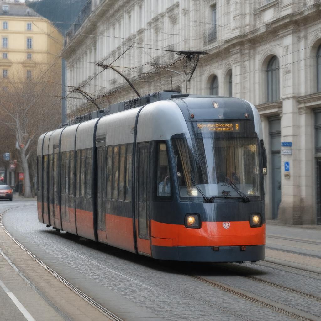 AI-created image of Tramway de Lyon