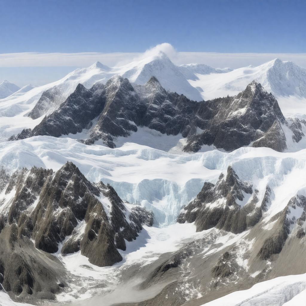 AI-created image of Transantarctic Mountains