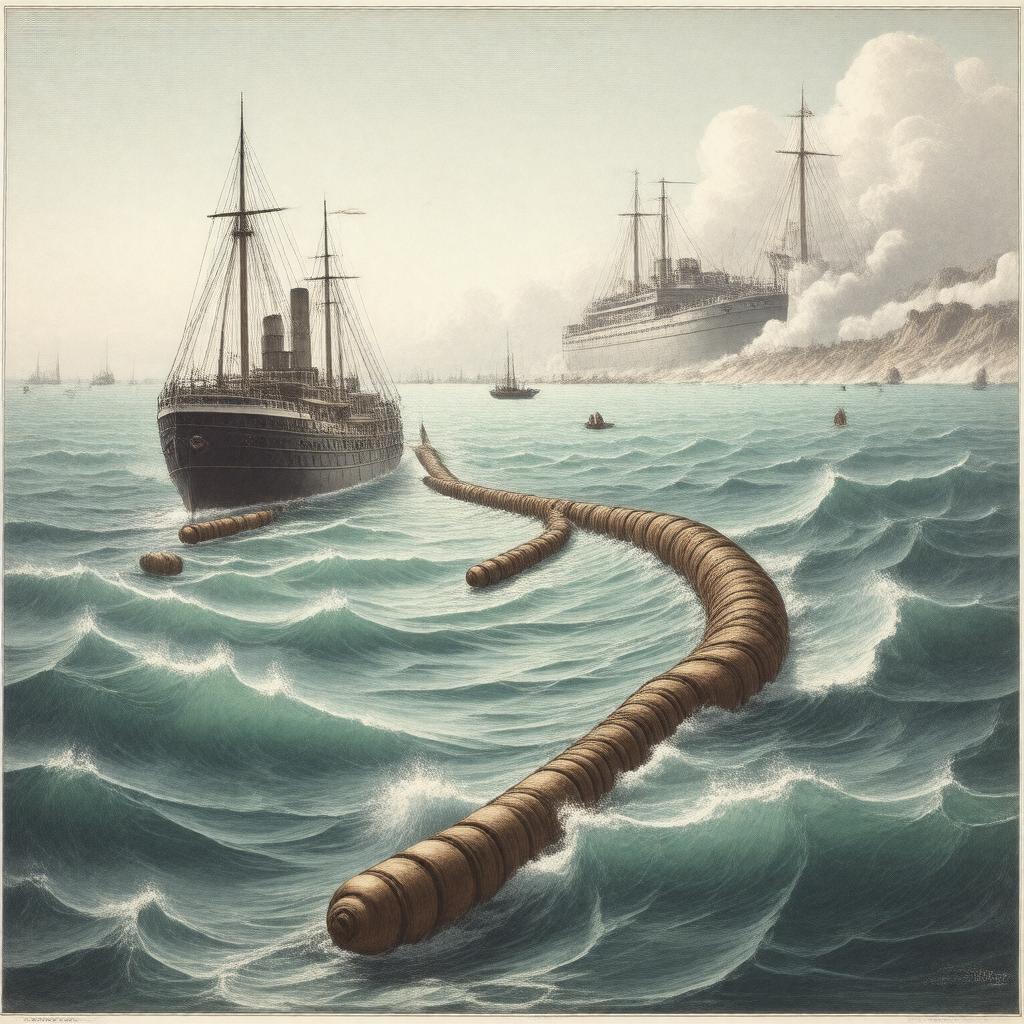AI-created image of Transatlantic telegraph cable