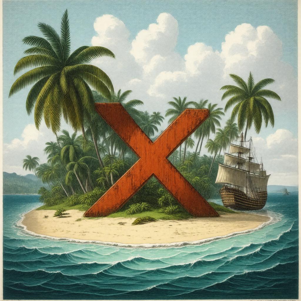 AI-created image of Treasure Island