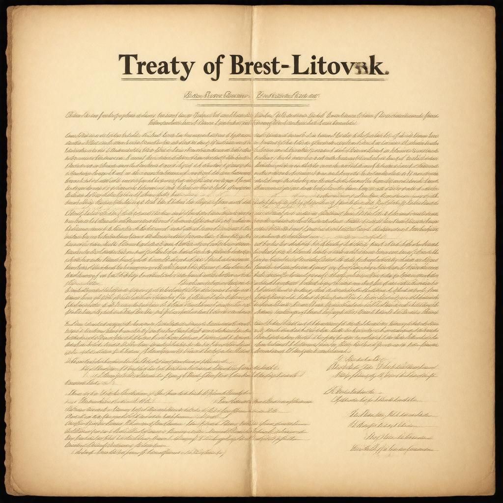 AI-created image of Treaty of Brest-Litovsk