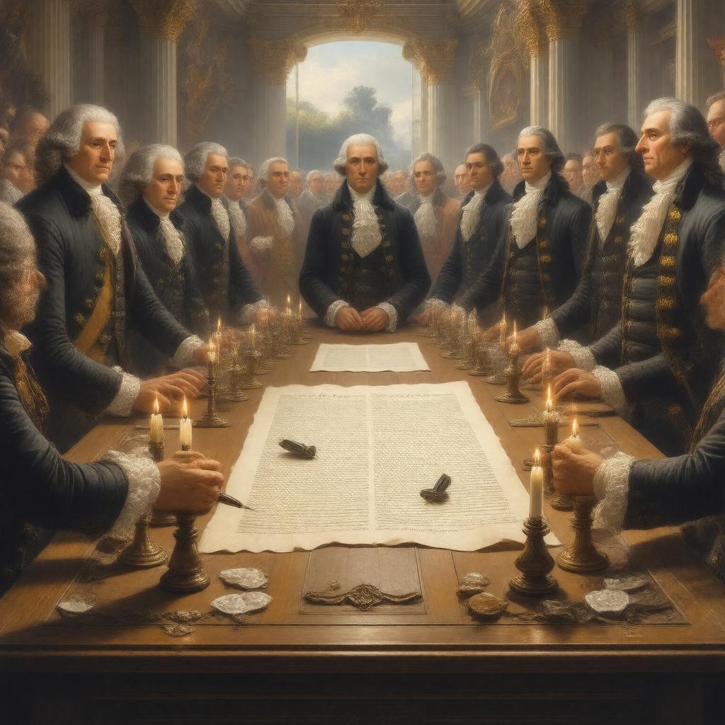 AI-created image of Treaty of Paris (1783)