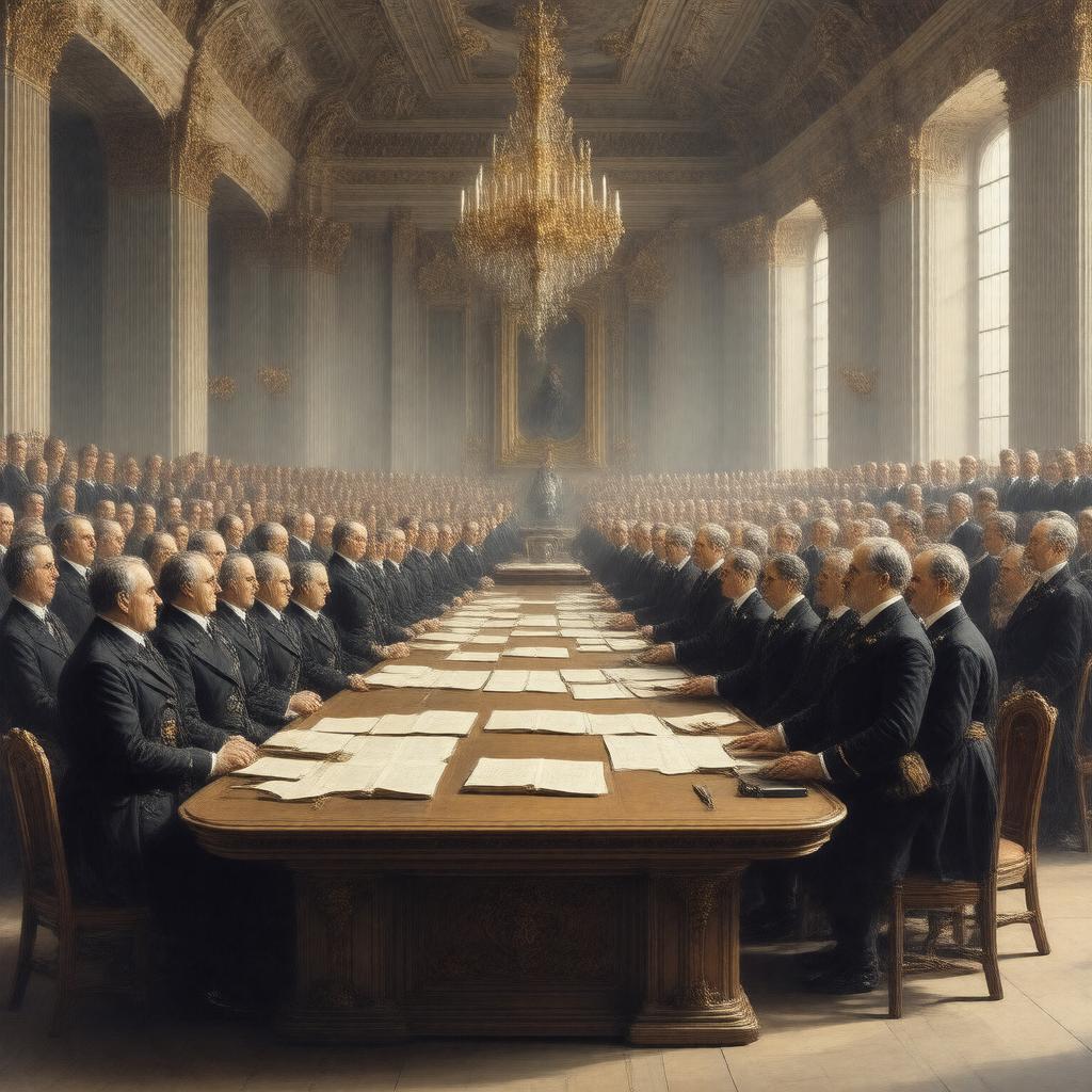 AI-created image of Treaty of Saint-Germain-en-Laye
