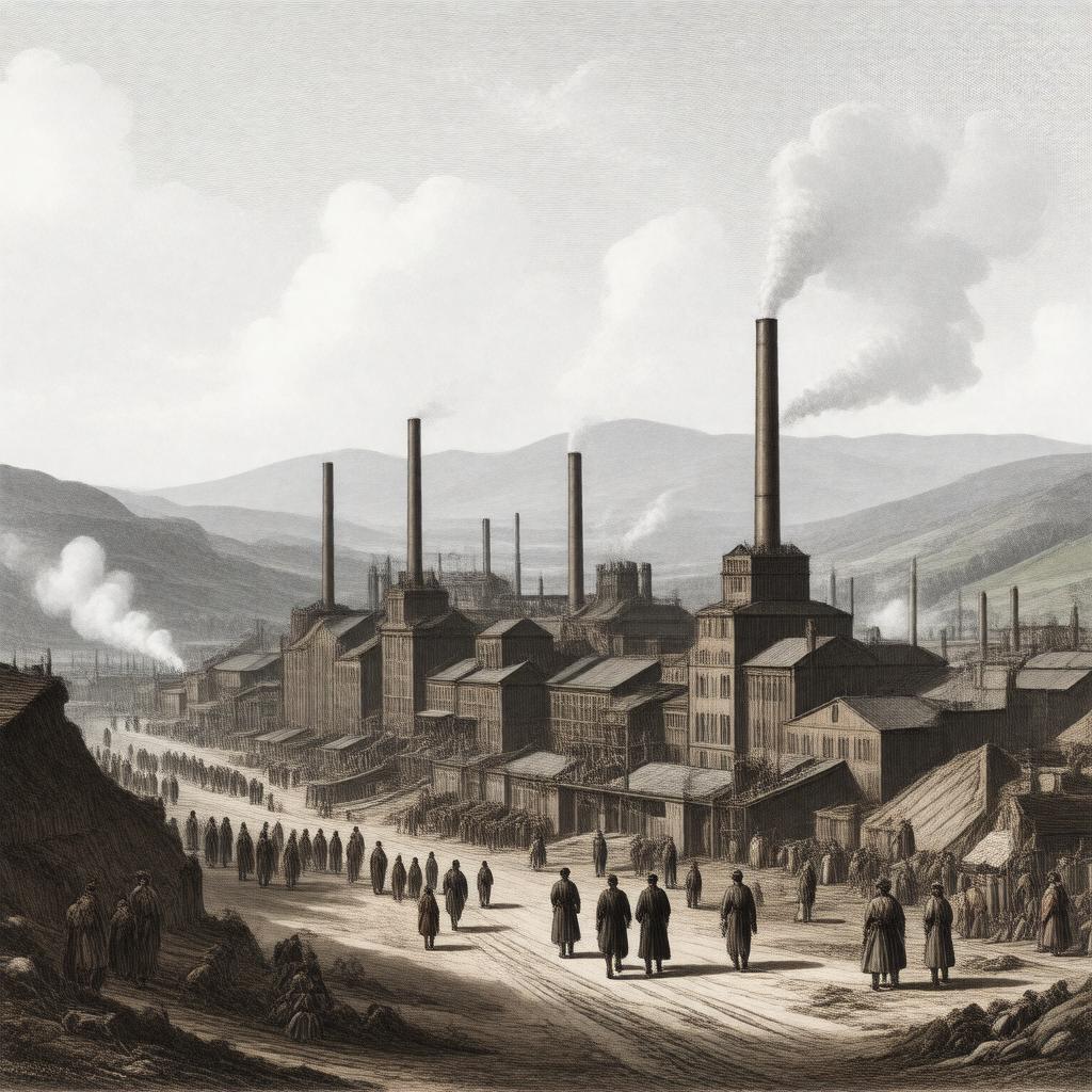 AI-created image of Tredegar Steelworks
