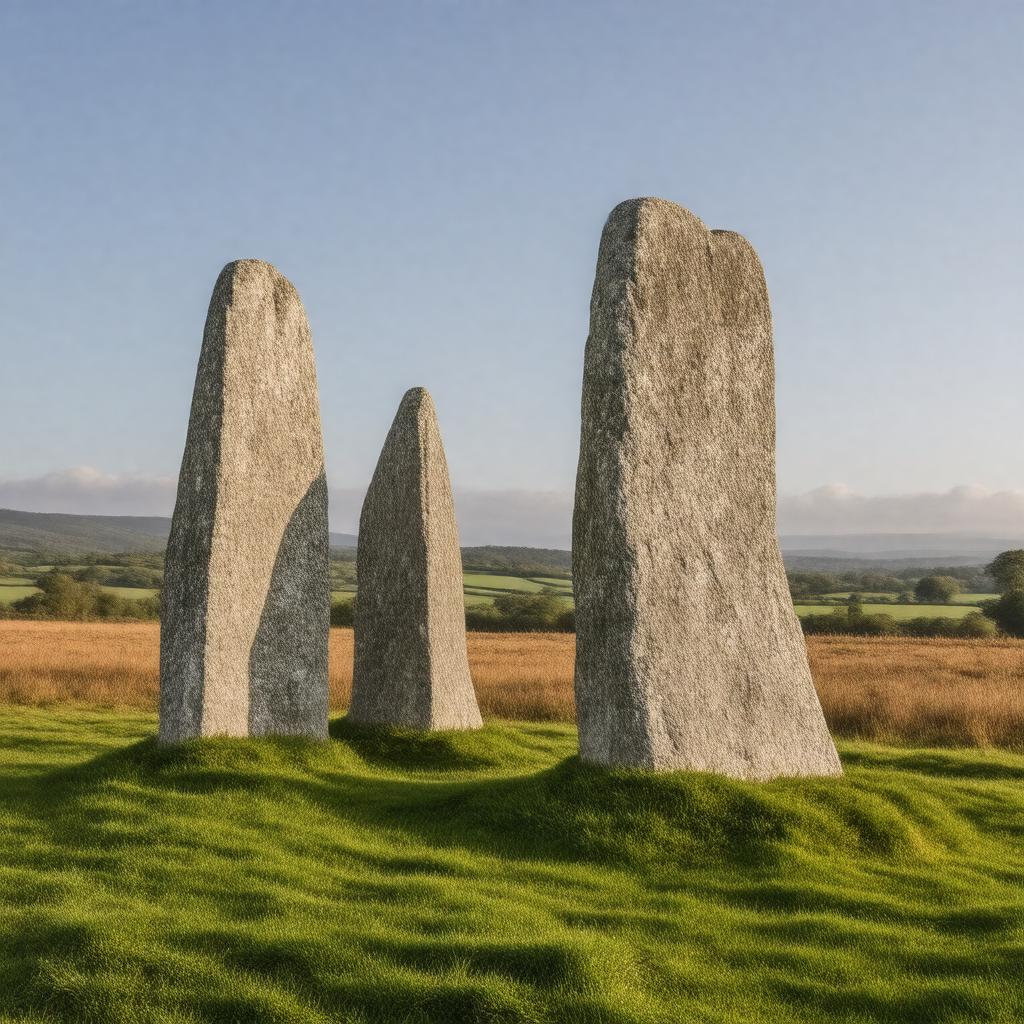 Click to view larger image AI-created image of Trellech Standing Stones