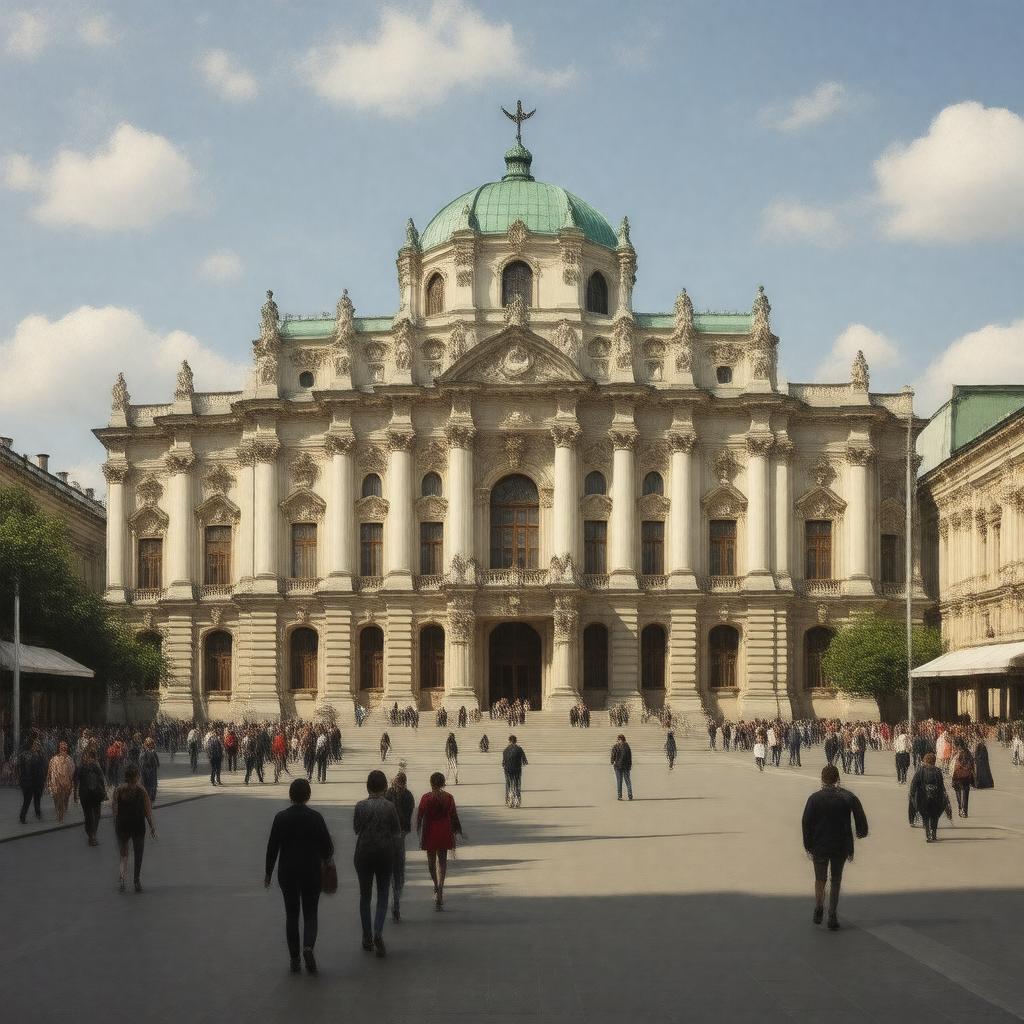 AI-created image of Tretyakov Gallery