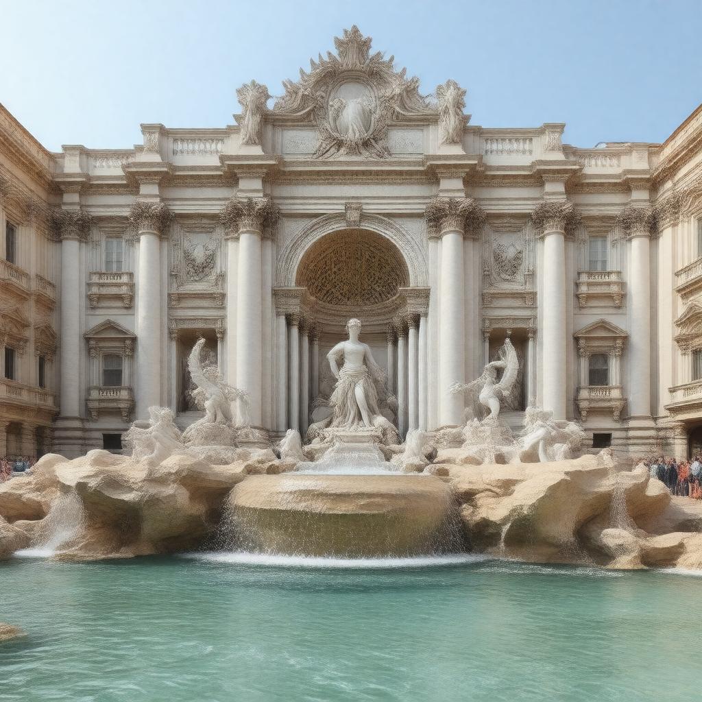 Click to view larger image AI-created image of Trevi Fountain