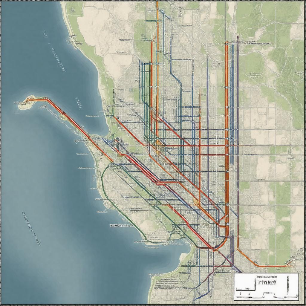 Click to view larger image AI-created image of TriMet bus lines