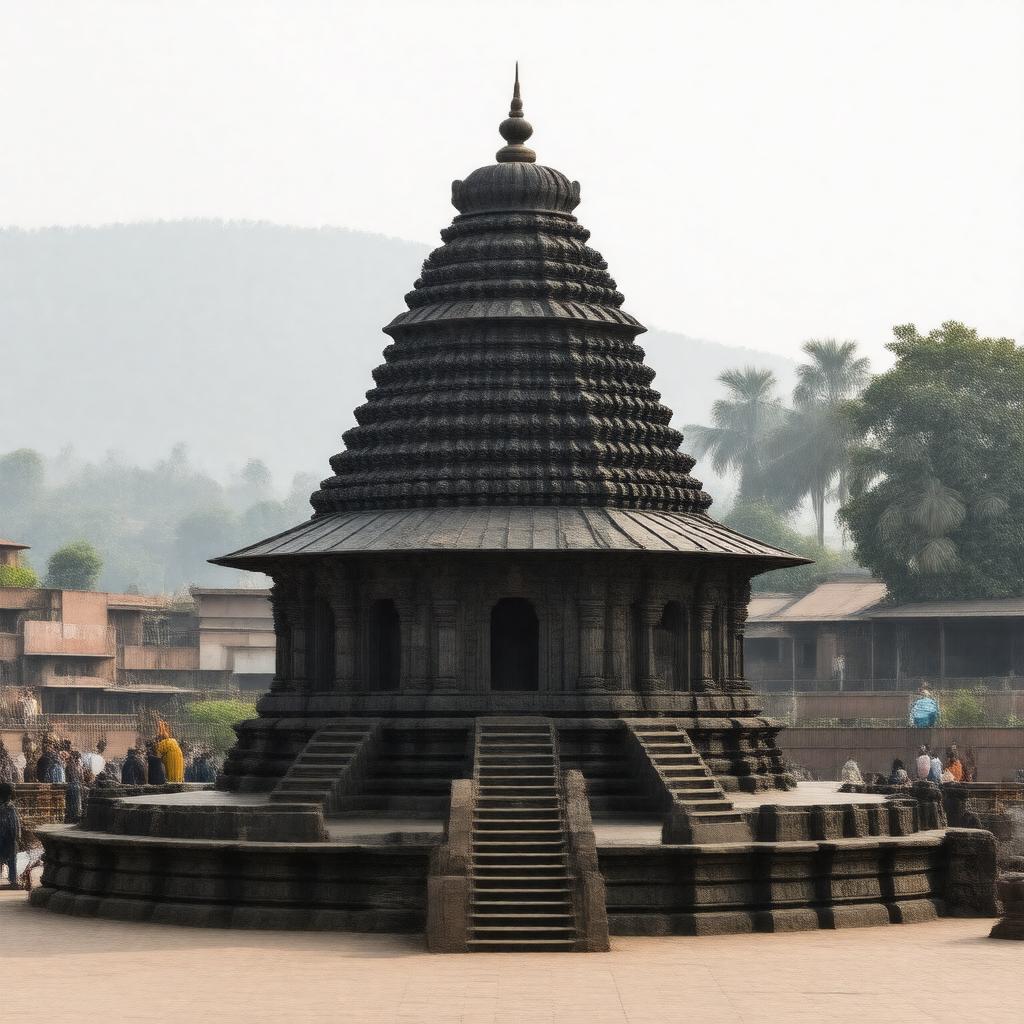 AI-created image of Trimbakeshwar Shiva Temple