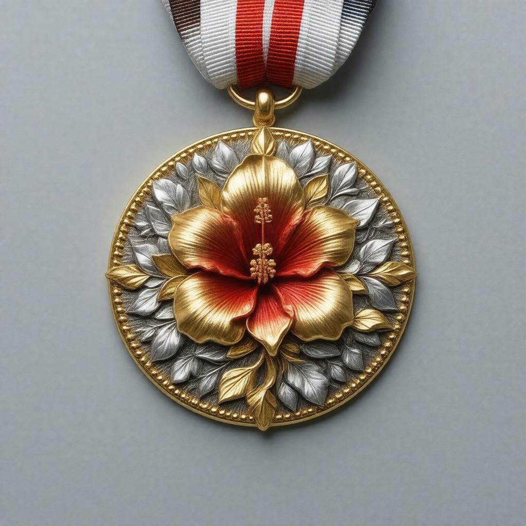 Click to view larger image AI-created image of Trinidad and Tobago Chaconia Medal