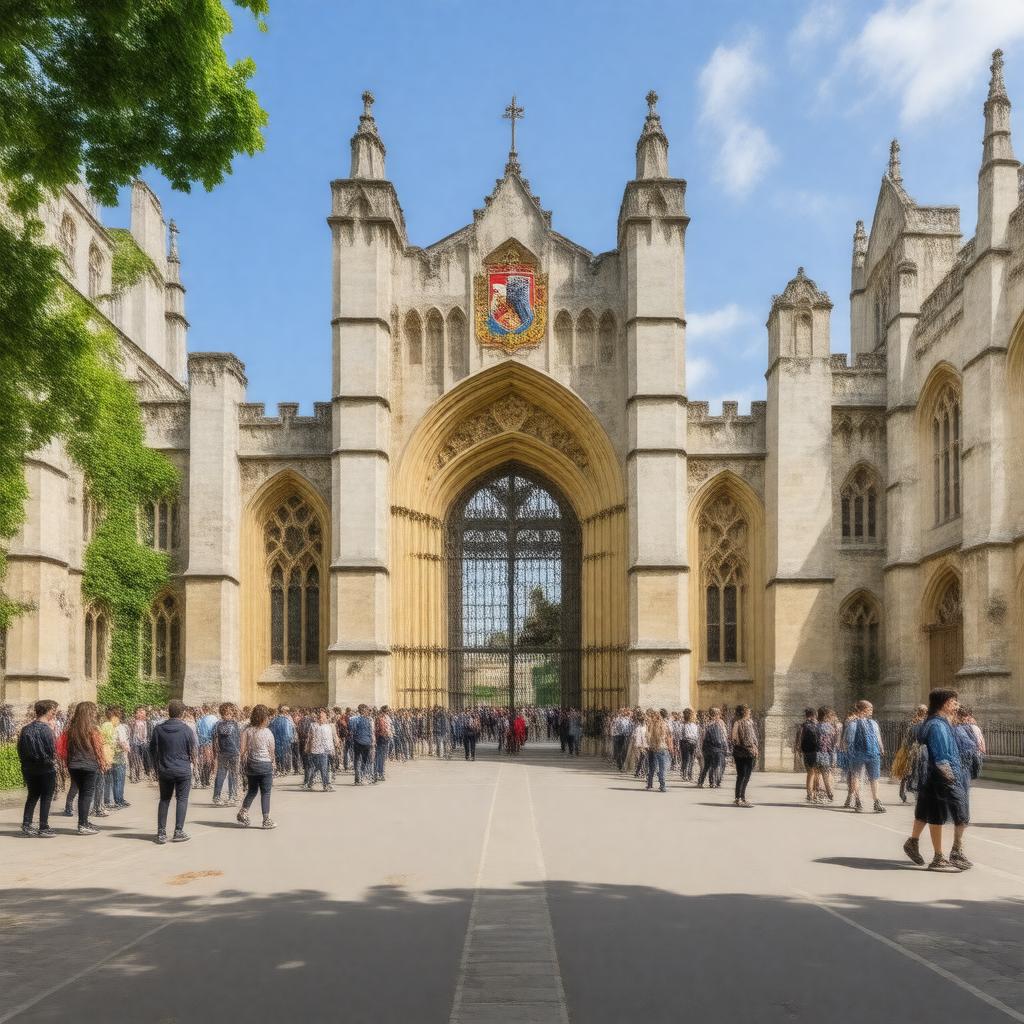 AI-created image of Trinity College, Cambridge