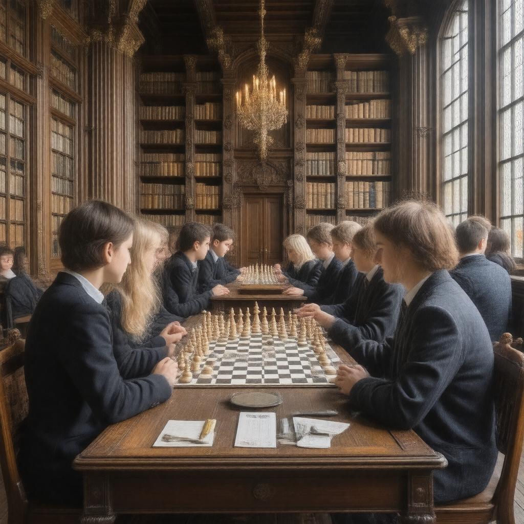 Click to view larger image AI-created image of Trinity College Chess Club