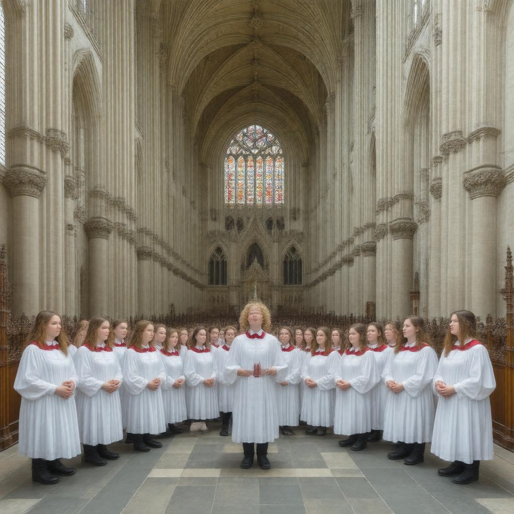 Click to view larger image AI-created image of Trinity College Choir, Cambridge