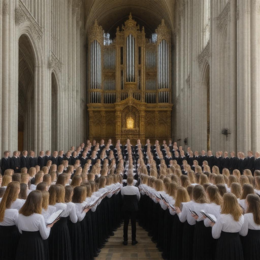 Click to view larger image AI-created image of Trinity College Choir