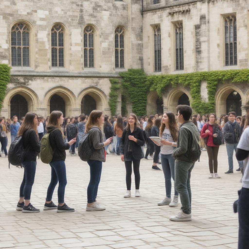 Click to view larger image AI-created image of Trinity College students