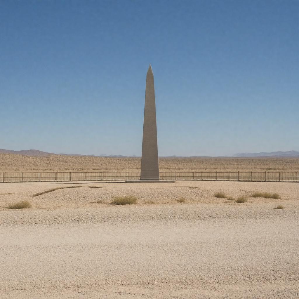 Click to view larger image AI-created image of Trinity Site, New Mexico