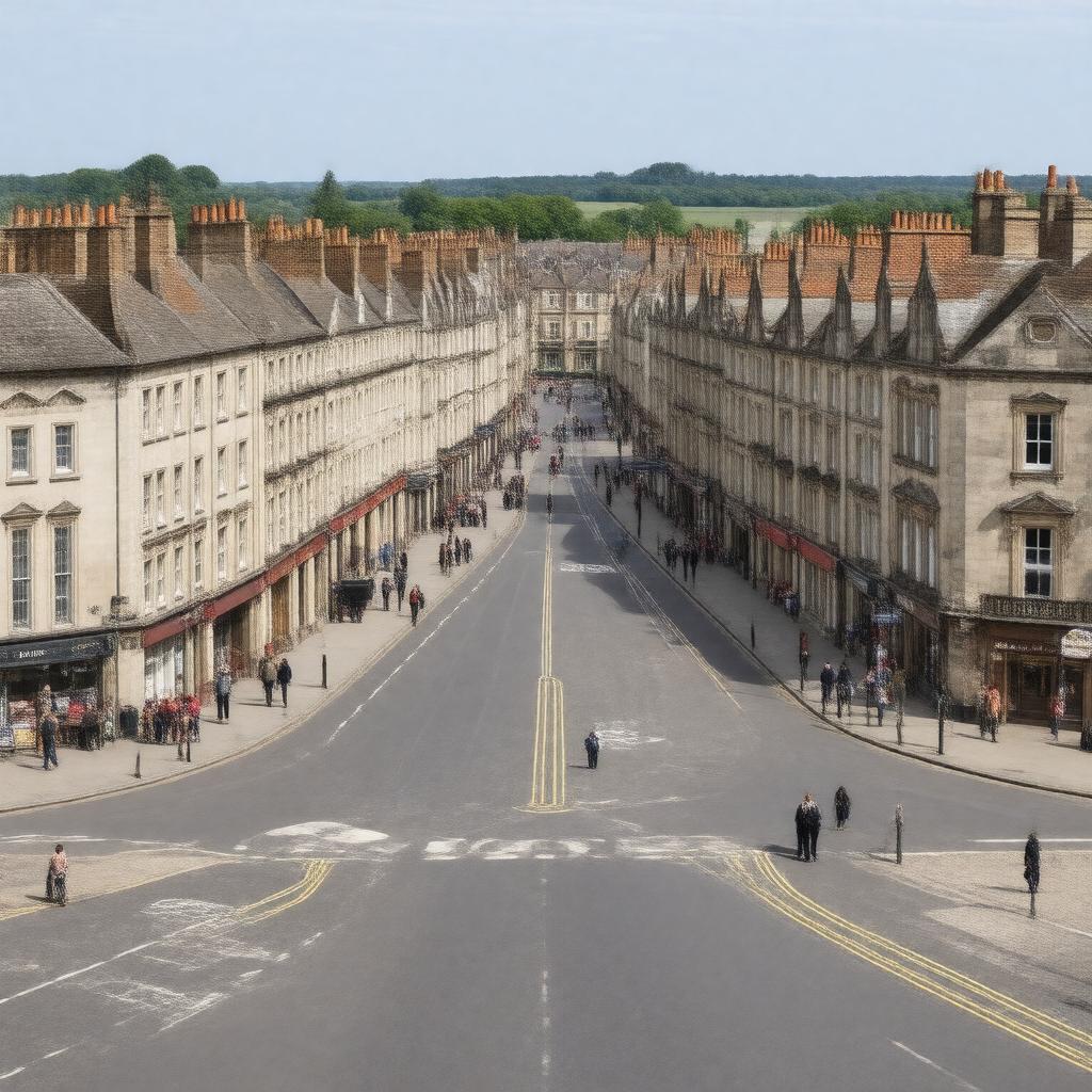 AI-created image of Trinity Street, Cambridge, CB2 1TA, United Kingdom