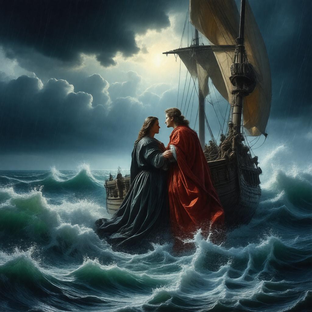 AI-created image of Tristan und Isolde (opera)