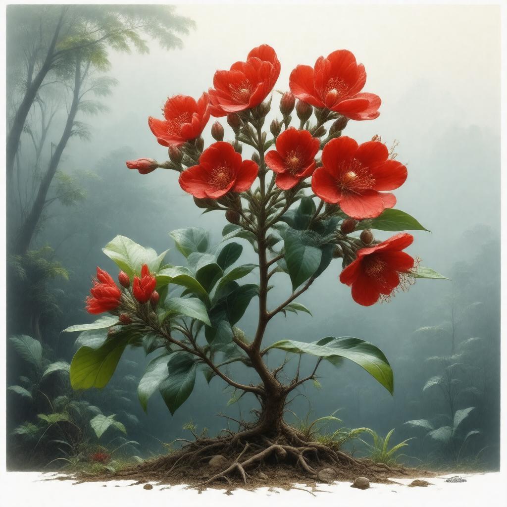 AI-created image of Trochetia boutoniana
