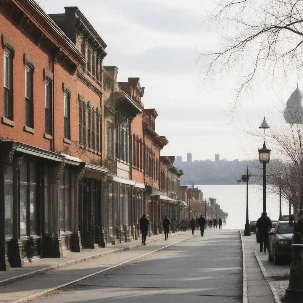 AI-created image of Troy, New York, USA