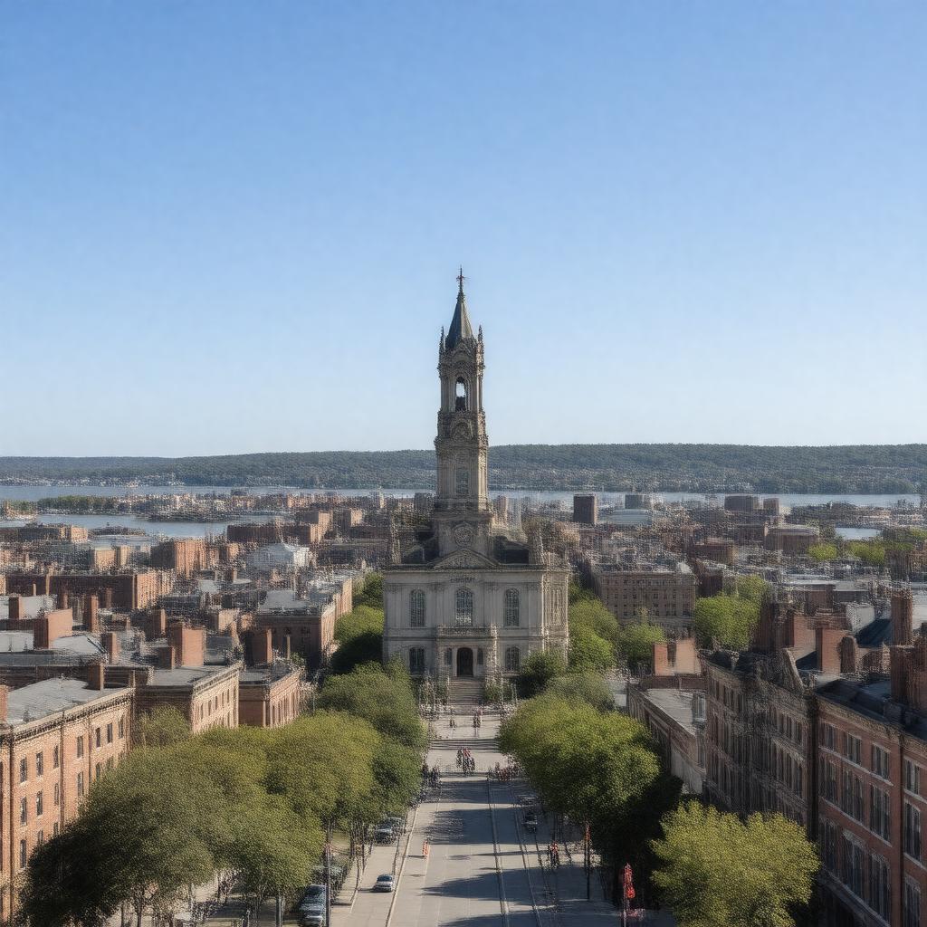 AI-created image of Troy, New York, United States