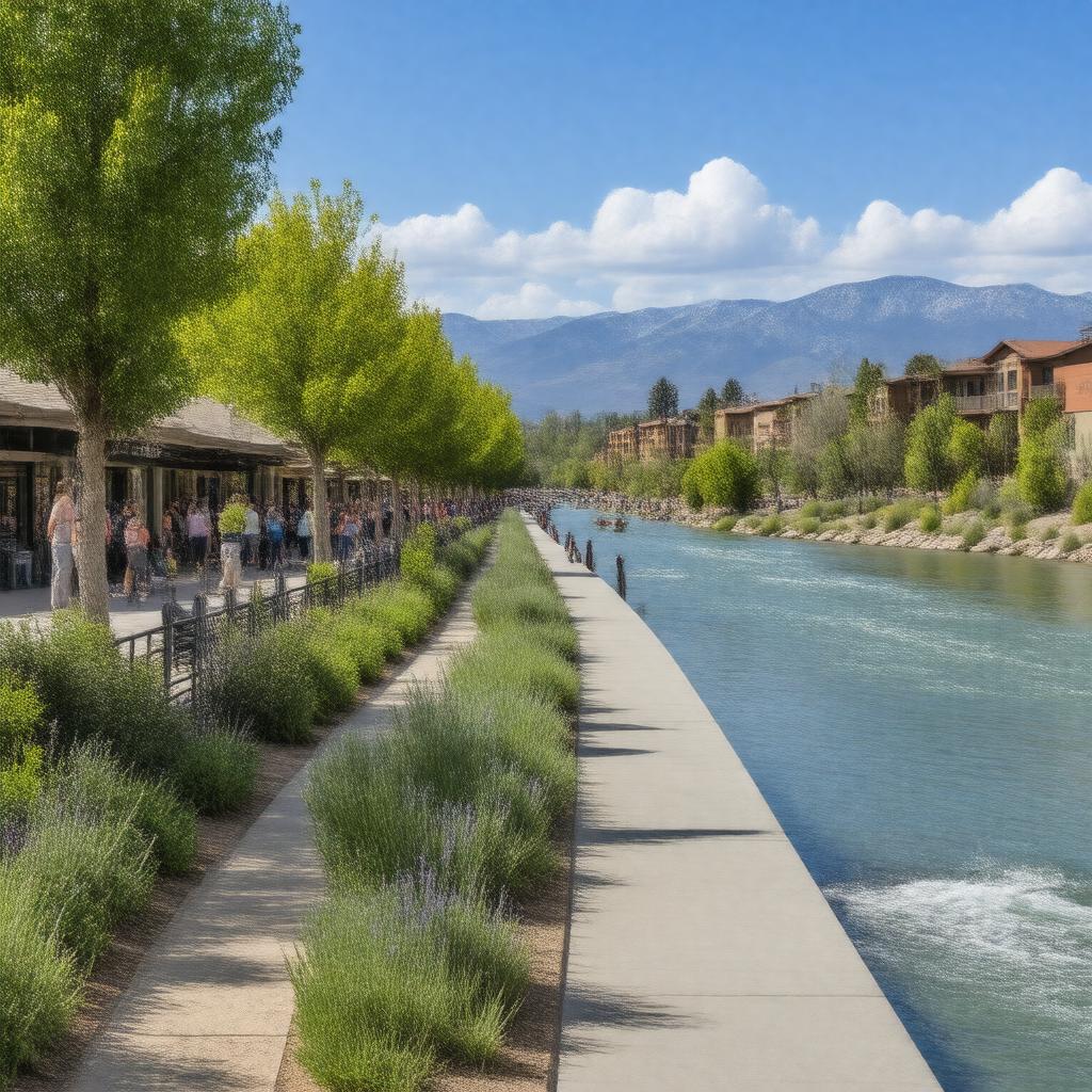 Click to view larger image AI-created image of Truckee River Walk