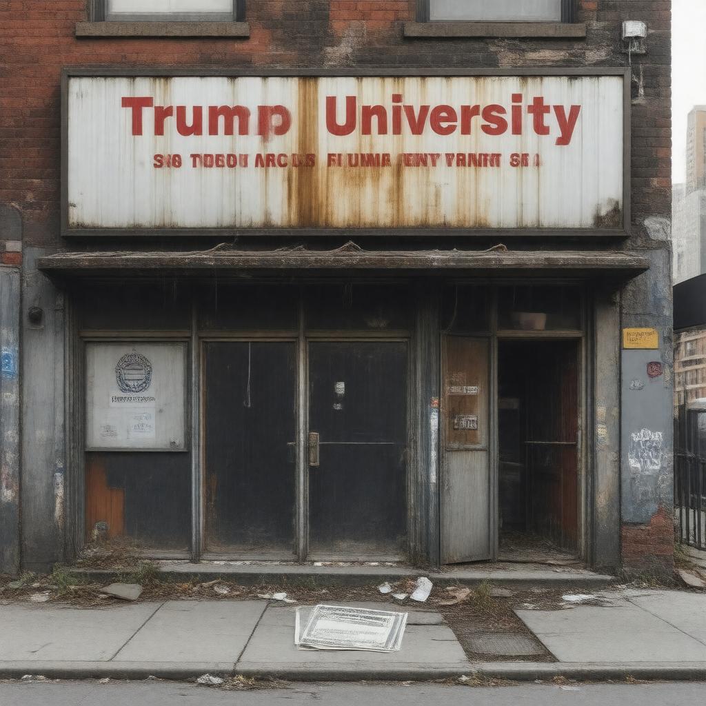 Click to view larger image AI-created image of Trump University