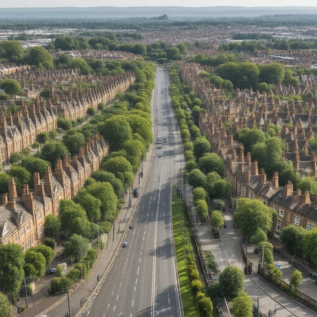 AI-created image of Trumpington Road