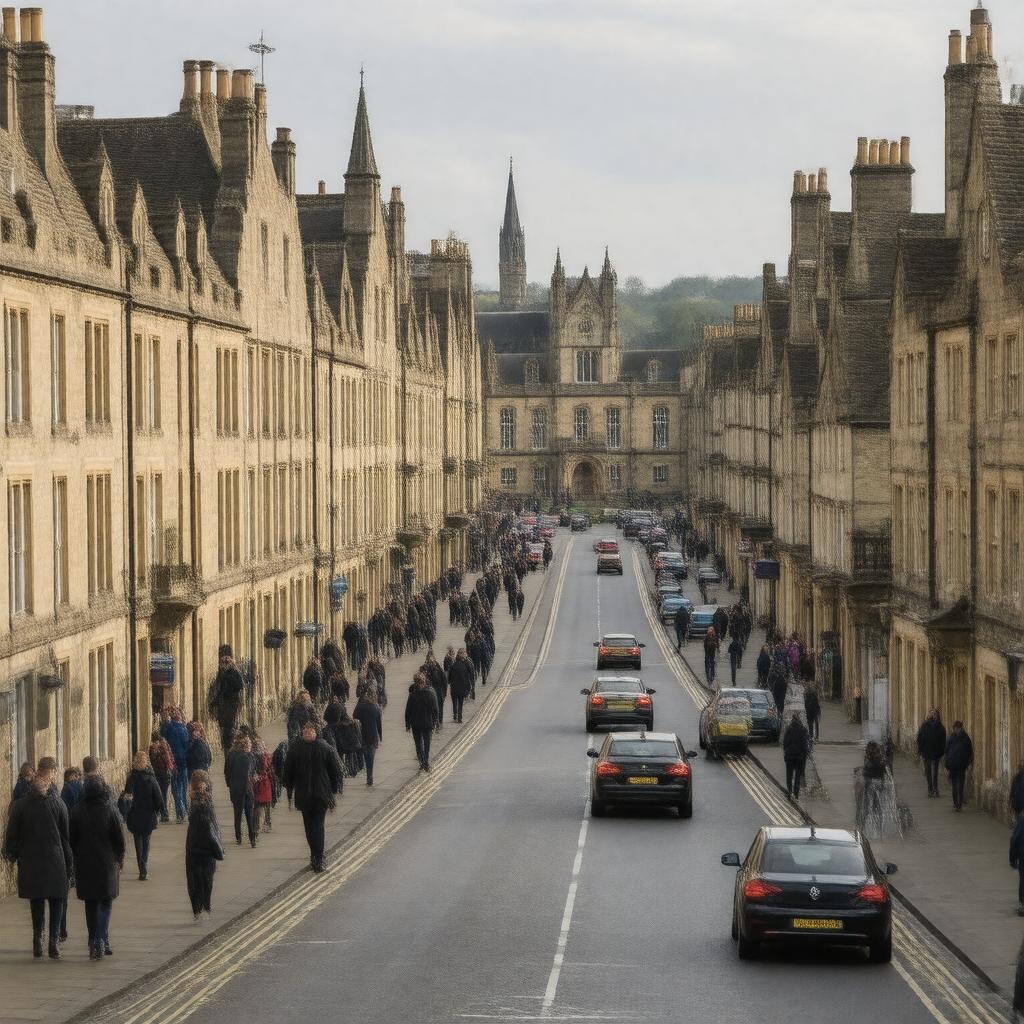 AI-created image of Trumpington Street