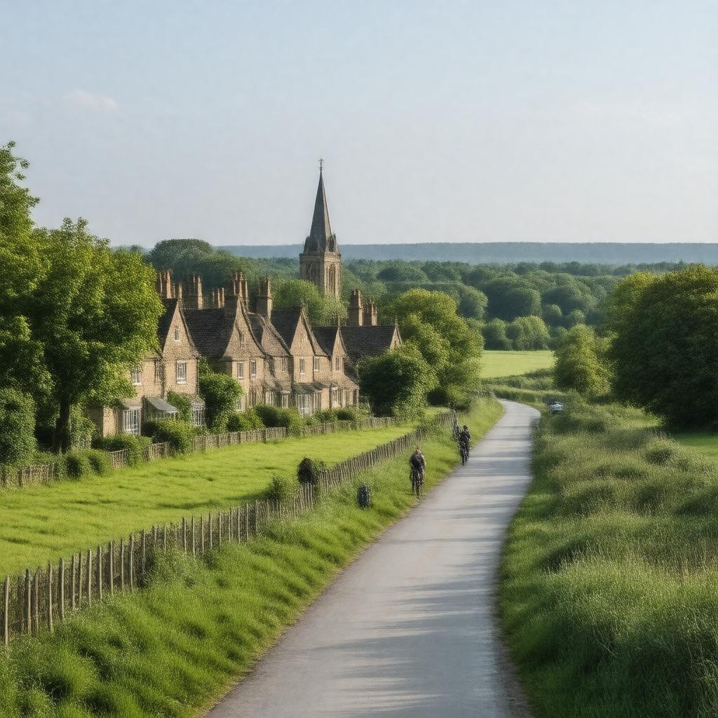 AI-created image of Trumpington (village)