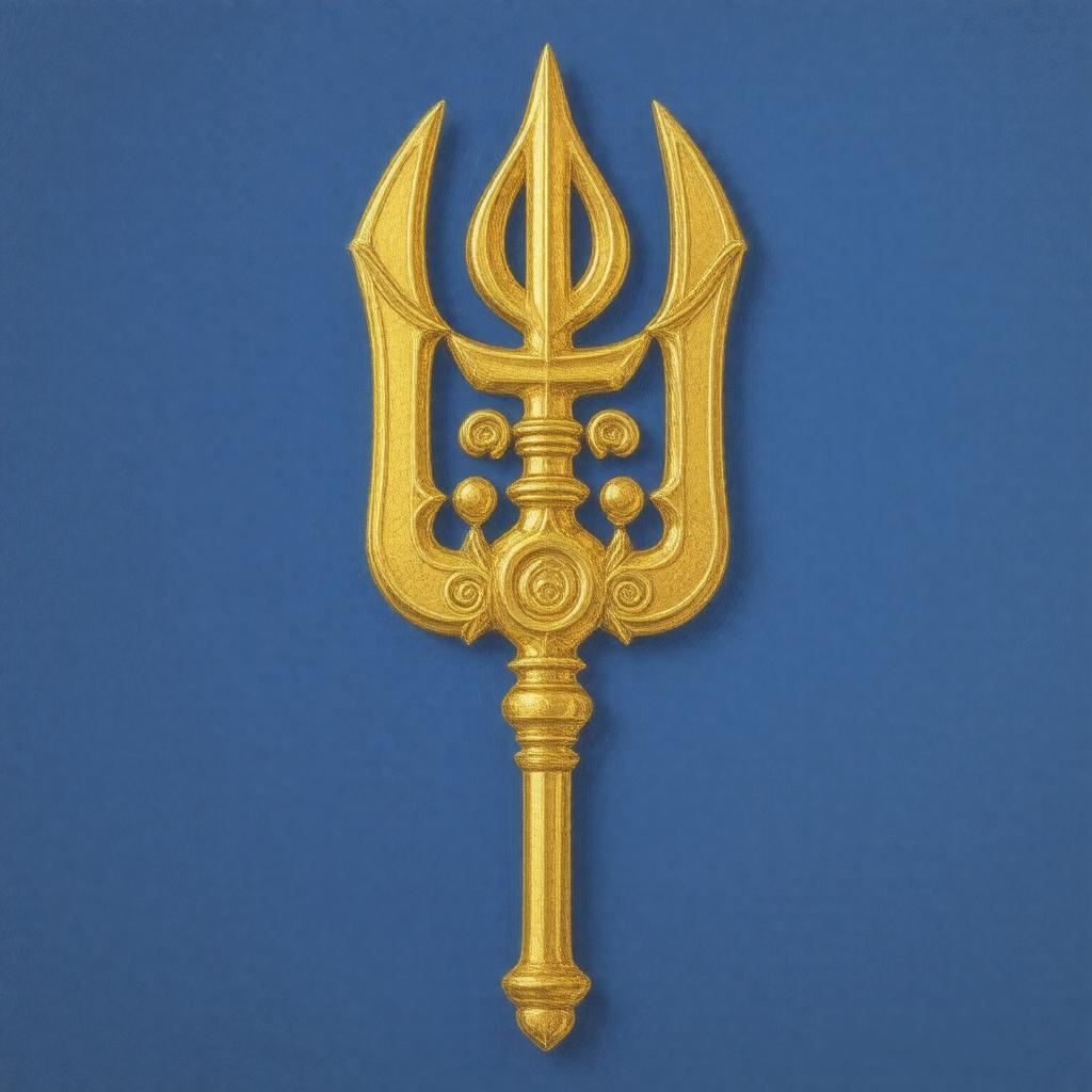 Click to view larger image AI-created image of Tryzub (trident)