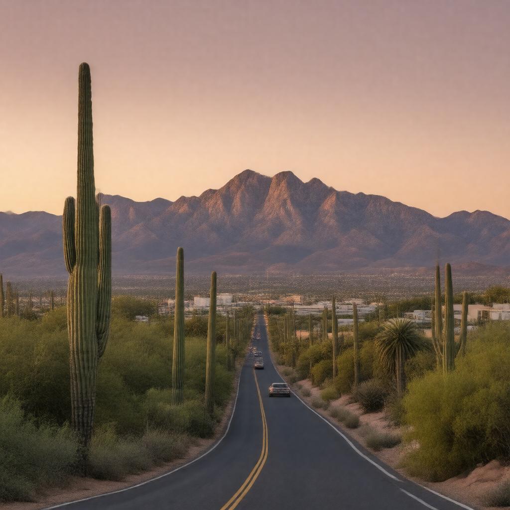 AI-created image of Tucson, Arizona, USA