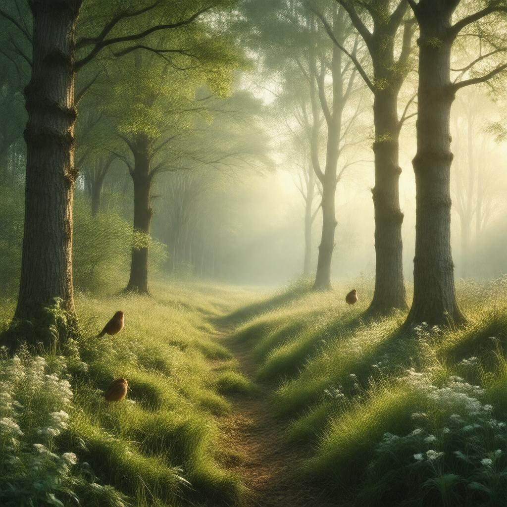 AI-created image of Tudeley Woods