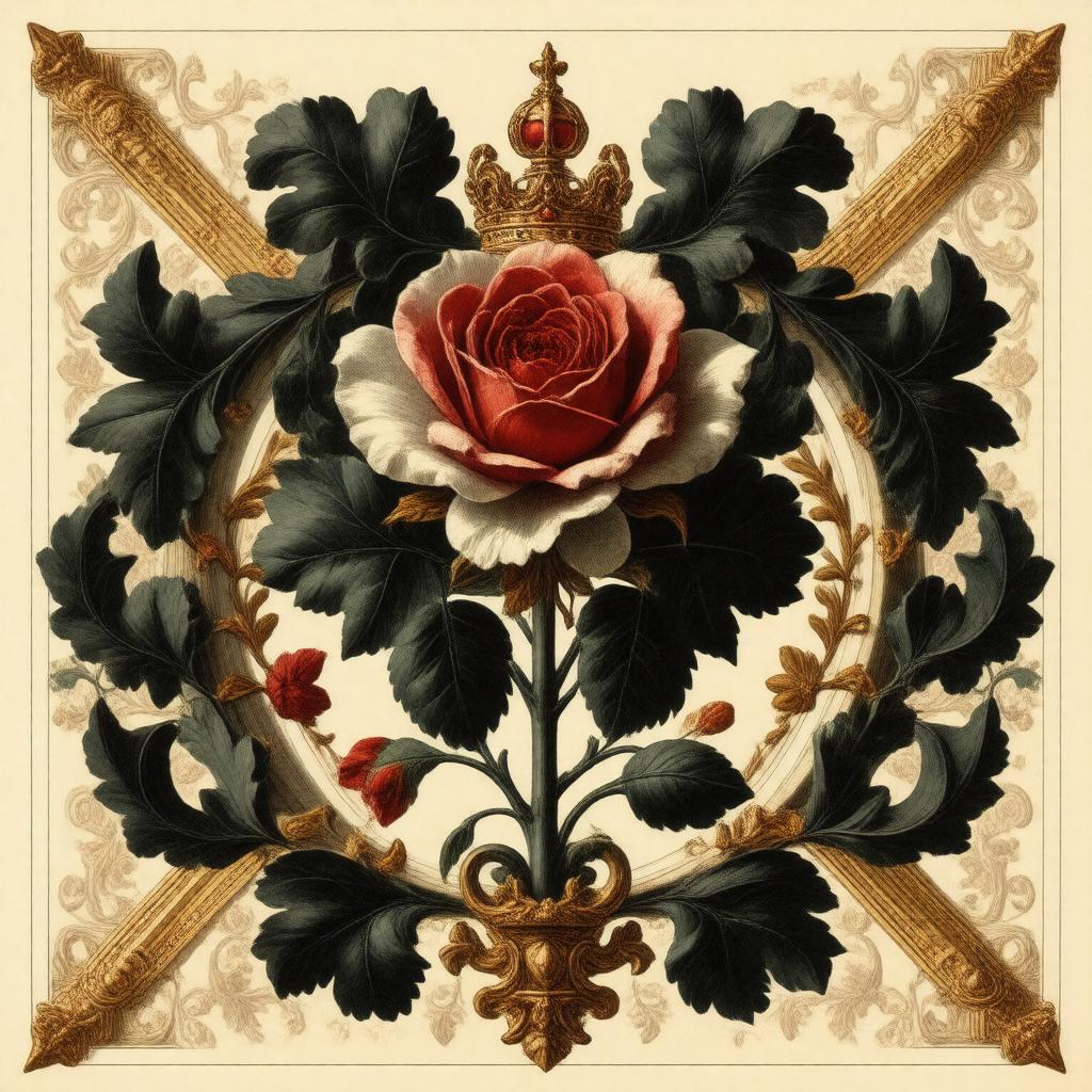 Click to view larger image AI-created image of Tudor rose