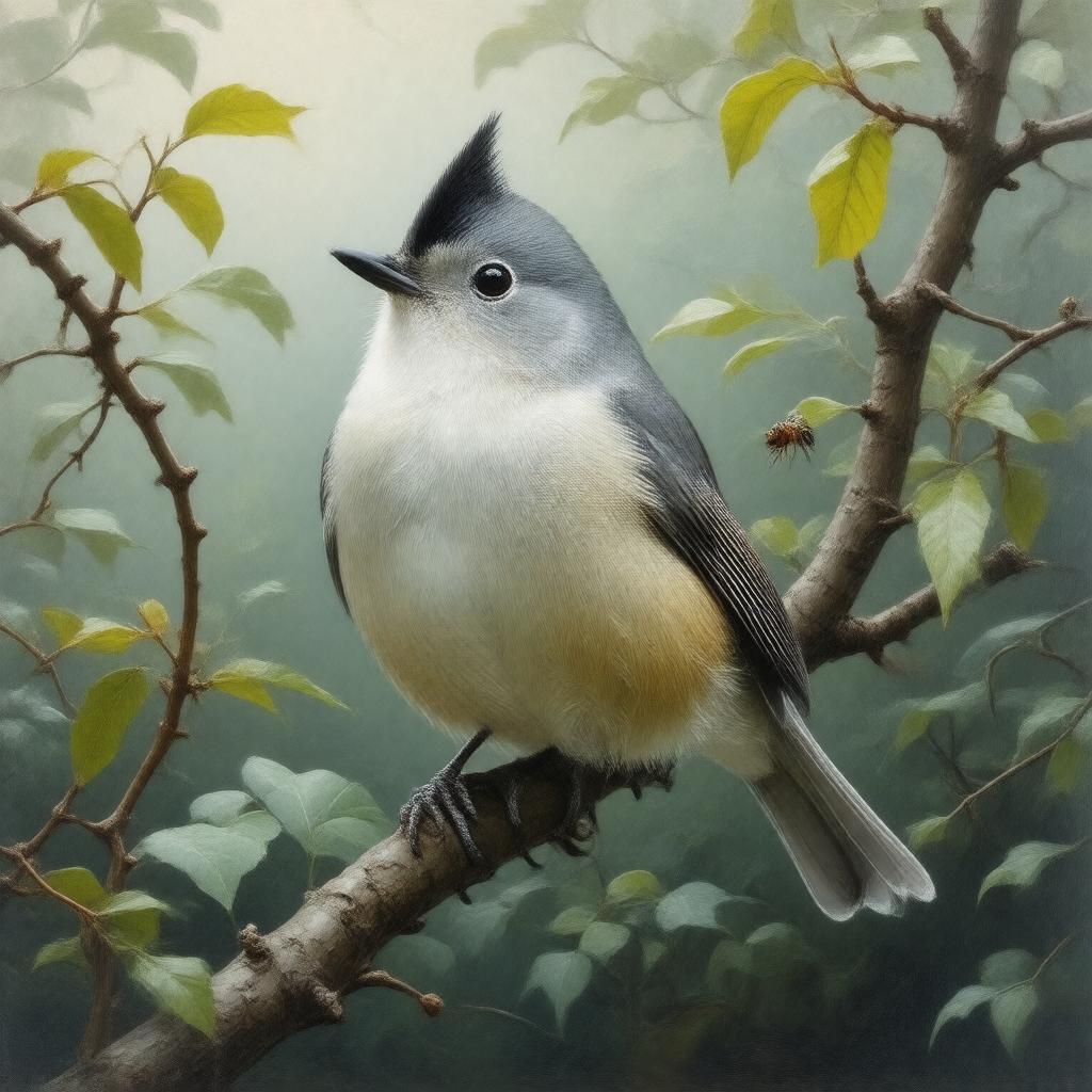 AI-created image of Tufted titmouse