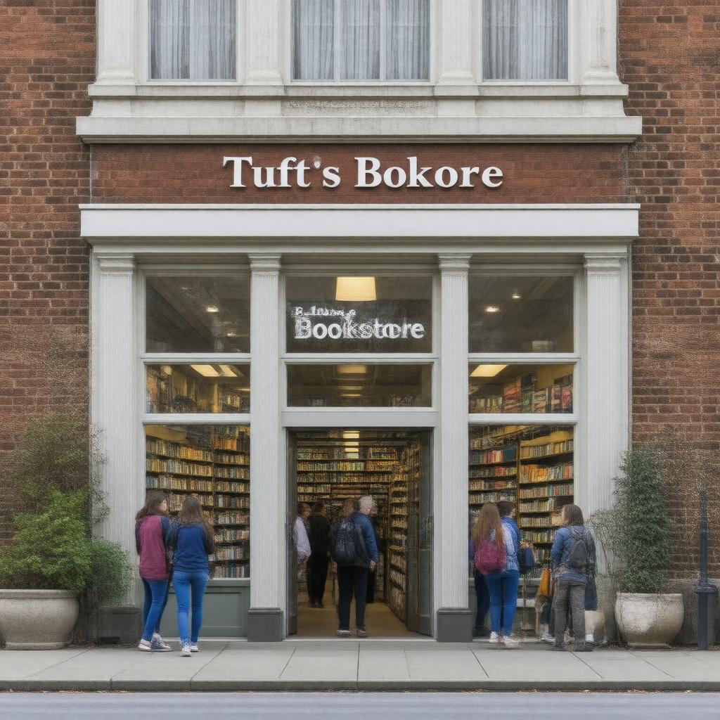 Click to view larger image AI-created image of Tufts Bookstore